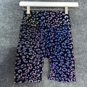 Zyia Active Biker Shorts XS Black Leopard Reflective Hustle 7" Workout High Rise